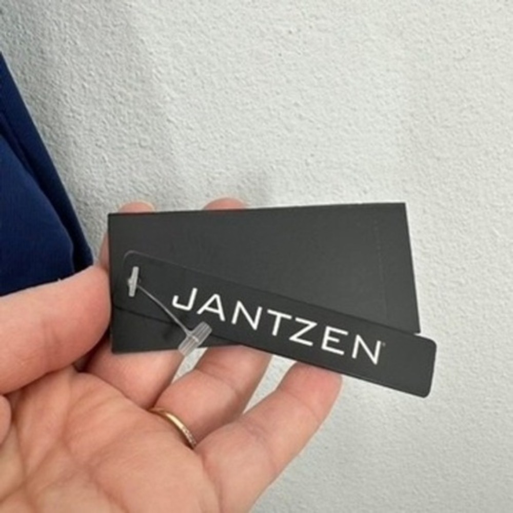 Jantzen‎ Pantheon Blue One Piece Swimsuit Criss Cross Back Size 12 NEW - Picture 5 of 8